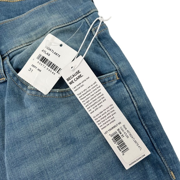 Sz 31 Hudson Blake Slim Straight Jeans Atlas - Picture 14 of 15